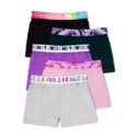 Wonder Nation Girls' Basic Play Shorts, 5-Pack, Sizes 4-18 & Plus