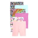 Wonder Nation Girls’ Knit Bike Shorts, 6-Pack, Sizes 4-18 & Plus