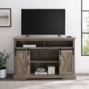 Woven Paths Farmhouse Barn Door TV Stand for TVs up to 58