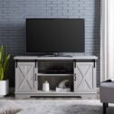 Woven Paths Sliding Farmhouse Barn Door TV Stand for TVs up to 65