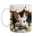 WSBDENLK 350Ml Easter Bunny Ceramic Coffee Mug Tea Cup Valentine'S Day Easter Decorations for the Home Easter Decorations On Sale