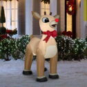 X 4.07-Ft Lighted Rudolph Christmas Inflatable