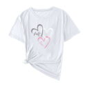 YanHoo Valentine Tee Shirts for Women Valentines Tops for Women Happy Valentines Graphic Tee Shirts LOVE Valentines Snowflake Print Short...