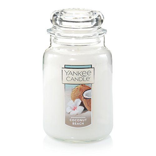 Yankee Candle Large Jar Candle, Coconut Beach, 1535315, White