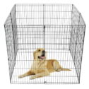 ZENSTYLE 42 inch 8 Panels Indoor Outdoor Dog Playpen Large Crate Fence