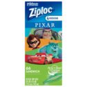 Ziploc® Brand Sandwich Bags Disney and Pixar Designs, 66 Count