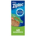 Ziploc® Brand Sandwich Bags with Grip 'n Seal Technology, 40 Count