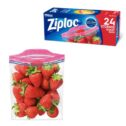 Ziploc® Brand Storage Bags with Grip 'n Seal Technology, Quart, 24 Count
