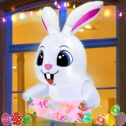 zukakii 4 Ft Easter AIF4 Inflatable Outdoor Decorations Bunny Blow Up Lean Out from Window Holds Banner with Built-in LED...