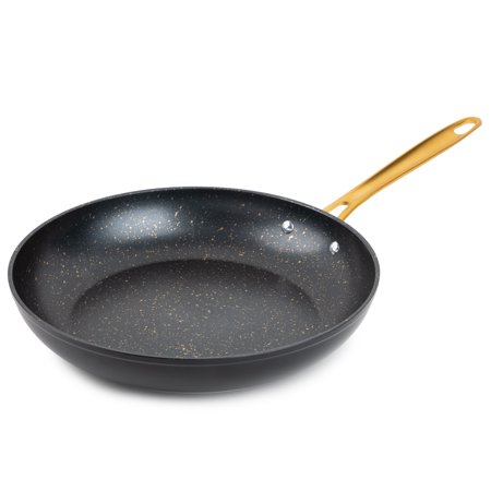 Thyme & Table Non-Stick 12" Gold Fry Pan with Stainless Steel Induction Base
