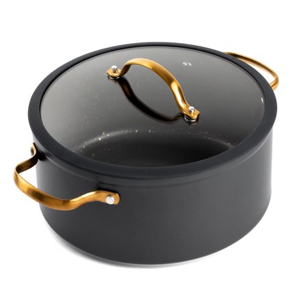 Thyme & Table Non-Stick 5 Quart Stock Pot with Glass Lid