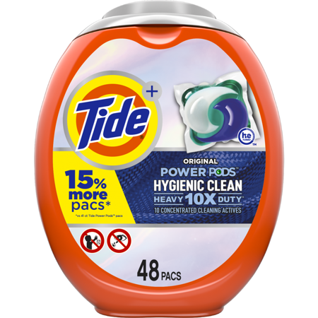Tide Hygienic Clean Power Pods Original, 48 Ct Laundry Detergent Pacs