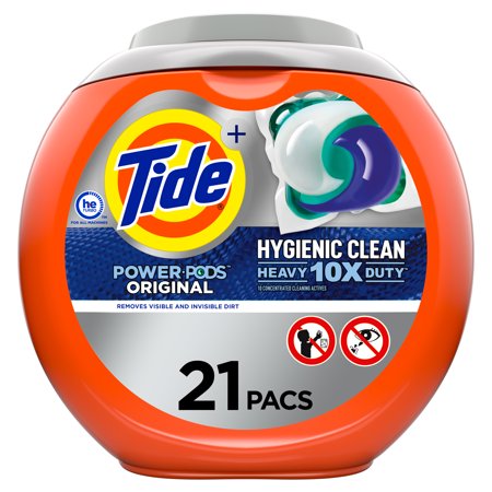 Tide Hygienic Clean Power Pods Original Laundry Detergent Pacs, 21 Ct