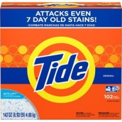 Tide Laundry Detergent, W/Acti-Lift, Powder, Tide, 143 Oz, White (Pgc85006)