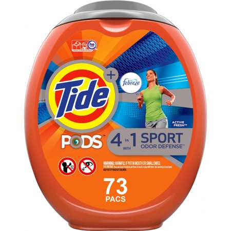 Tide Pods Febreze Sport Odor Defense, 73 Ct Laundry Detergent Pacs