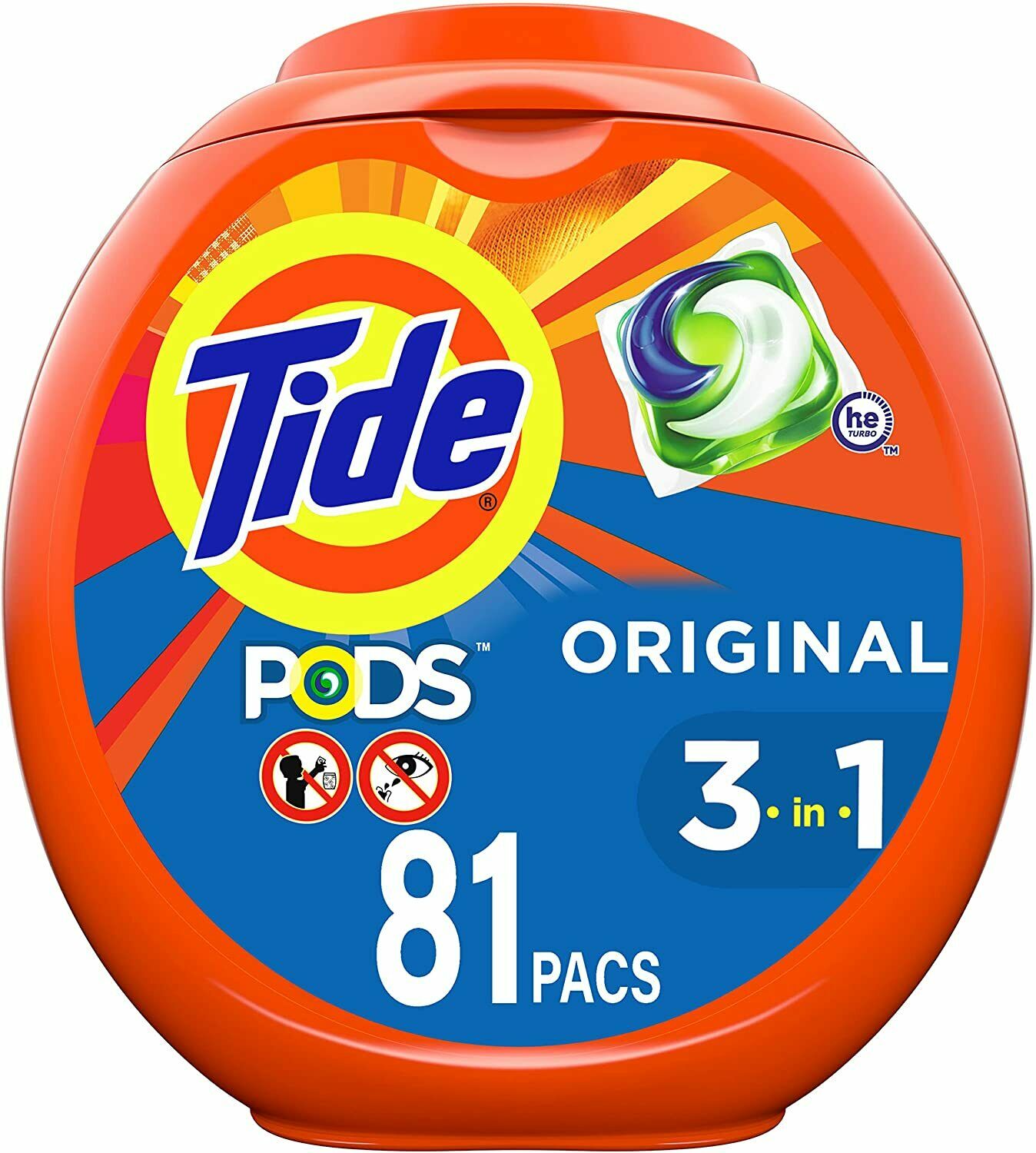 Tide PODS Laundry Detergent Soap PODS High Efficiency Original Scent, 81 Count