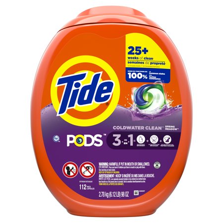 Tide Pods, Spring Meadow Scent, 112 Ct Laundry Detergent Pacs