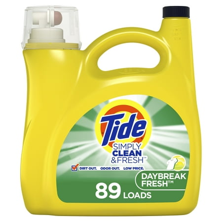 Tide Simply Daybreak Fresh, 89 Loads Liquid Laundry Detergent, 128 fl oz - WALMART