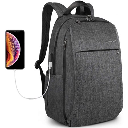 Tigernu Travel Laptop Backpack School Backpacks with USB Charging Port Business RFID Safe Computer Bag Water Resistant Bookbag for College Office Daypacks Men Women fit 15.6 Inch Macbook…
