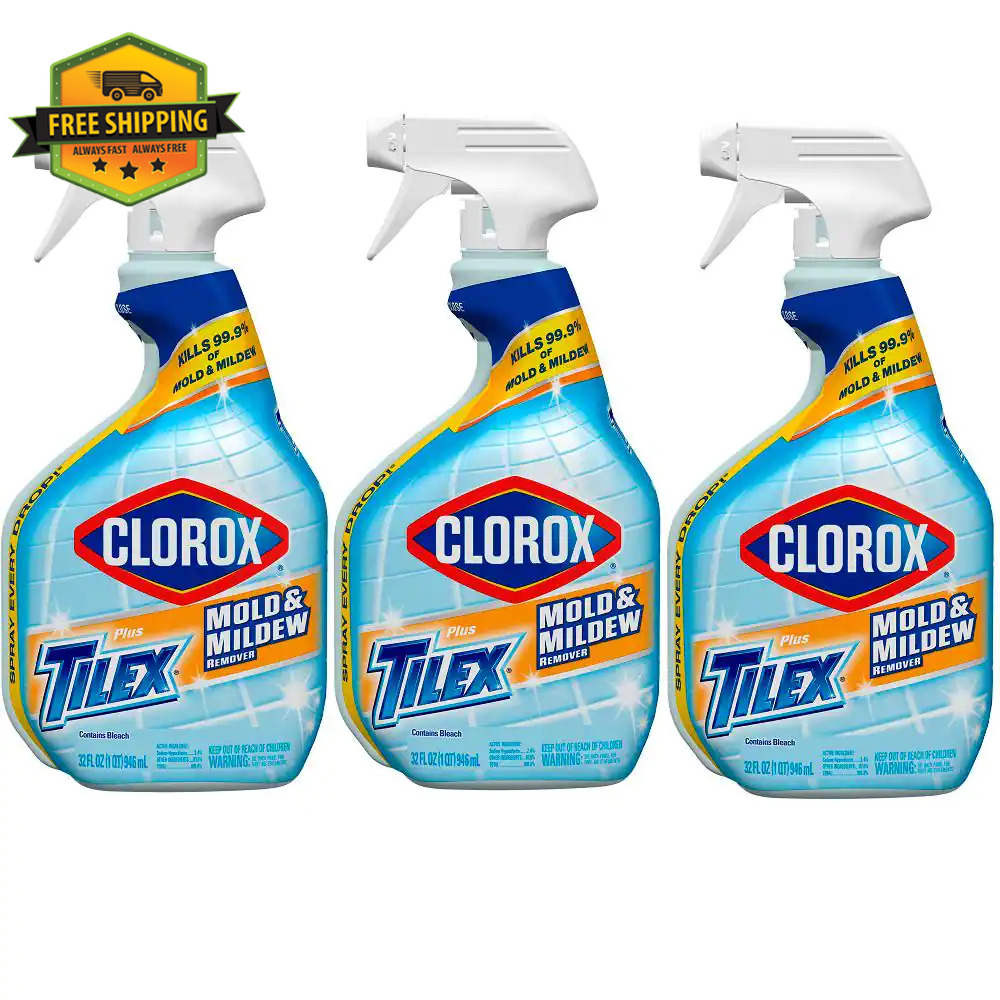 Tilex 32 Oz. Mold and Mildew Remover and Stain Cleaner Spray with Bleach (3-Pack