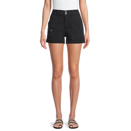 Time and Tru Women's Washed Twill Utility Short