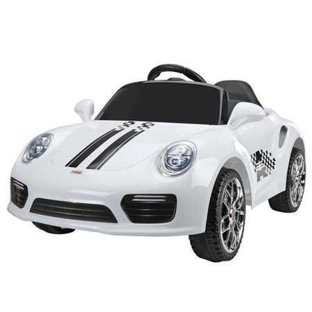 TOBBI 6V Kids Electric Battery Powered Ride On Luxury Toy Car, White