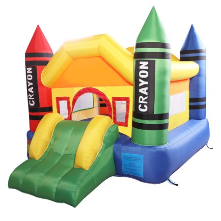 TOBBI Inflatable Crayon Bounce House Slide Bouncer Kids Castle Jumper Without Blower