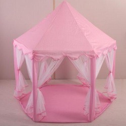 Tobbi Princess Tent For Children Plastic in Pink, Size 53.0 H x 55.0 W x 55.0 D in | Wayfair TH17F1557