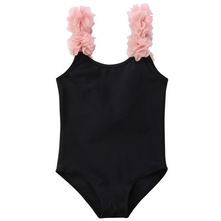 Toddler Kids Baby Girls Flower Ruffled Swimsuit Swimwear Bathing Suit Outfit