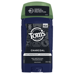 Tom's of Maine Natural Charcoal Antiperspirant Deodorant for Men, 2.8 oz