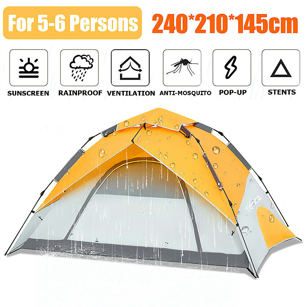 Tooca 4-5 Person Waterproof Automatic Instant Camping Tent Outdoor Hiking Suppl