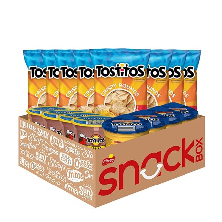 Tostitos Variety Bite Sized Rounds Salsa Cups Nacho Cheese Cups, Chip andDip Pack, 16 Count