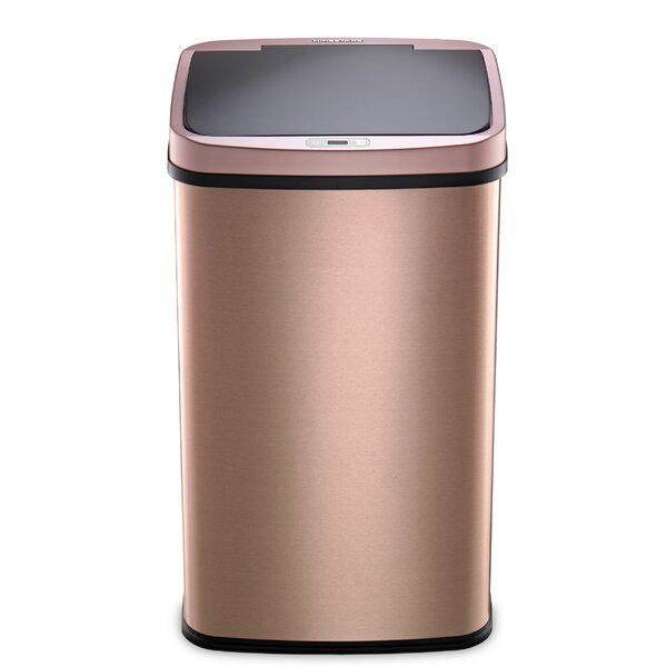Touchless Trash Bin Can Stainless Steel Motion Sensor Indoor 13.2 Gallon