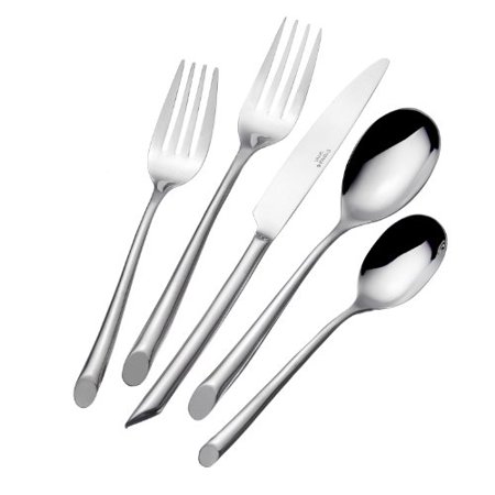 Towle Living 5005925 Wave 42-Piece Forged Stainless Steel Flatware Set, Service for 8