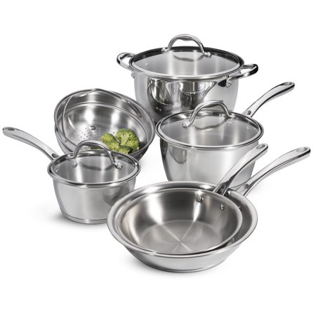 Tramontina Tri-Ply Stainless-Steel 9-Piece Cookware Set