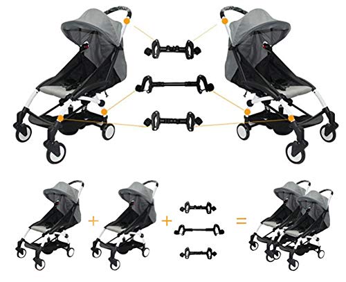 Twin Stroller Connector for Baby Fits Umbrella Strollers Babyzen YOYO Yoya Etc. Turns Two Single Strollers into a Double Stroller HOT DEAL AT WALMART!
