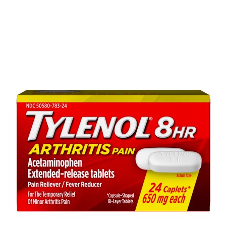 Tylenol 8 Hour Arthritis & Joint Pain Acetaminophen Tablets, 24 ct