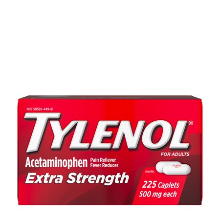 Tylenol Extra Strength Caplets with 500 mg Acetaminophen, 225 ct
