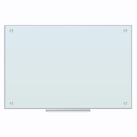 U BRANDS Glass Dry Erase Board, 35" x 23", Whiteboard, White, Frameless, 120U