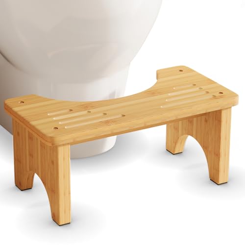 Portable Toilet - On Sale Today! Uaniar Bamboo Toilet Stool, Wooden Squatting Potty Stool For Adults, 7 Inch Toilet Stool Squat Adult, Non-Slip Wood Poop Stool For Bathroom, Portable Toilet Foot Pooping Steps For Kids
