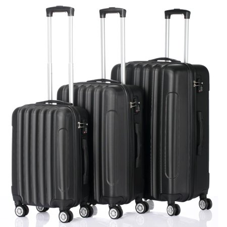 UBesGoo 3pcs 20 24 28" Luggage Travel Set Bag Trolley Suitcase w/TSA lock