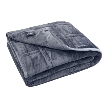 Ultra Plush Pine & River Minky Weighted Blanket (60"x80", 15 lb) in Grey