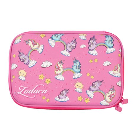 Unicorn Pencil Case Bag Pouch, Cute Stationary Girls Aesthetic School Supplies, Pink