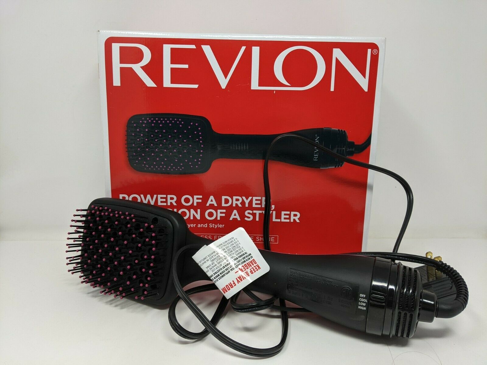 USED Revlon One-Step Hair Dryer and Styler, Black Blow Dryer