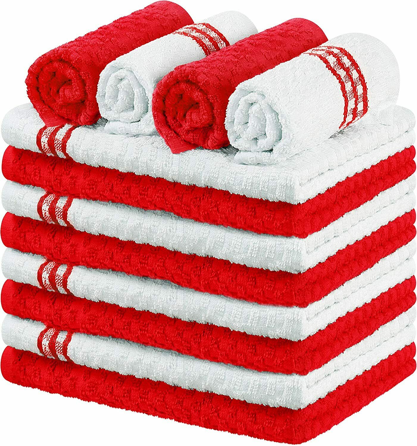 Utopia Towels 12 Kitchen Hand Towels 15x25 " 100% Cotton Super Soft Dish Towels
