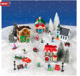 Cobblestone Corners Christmas Village Collection Now at Dollar Tree!