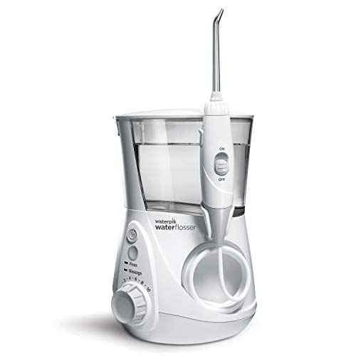 Waterpik Aquarius Water Flosser Professional For Teeth, Gums, Braces, Dental Care, Electric Power With 10 Settings, 7 Tips For Multiple Users And Needs, ADA Accepted, White WP-660 On Sale At Amazon.com