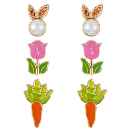 Way To Celebrate Easter Trio Flower Earring
