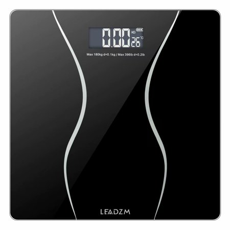 Weight Scale, Precision Digital Body Bathroom Scale with Backlit LCD Display, 400 lbs Capacity and Accurate Weight Measurements (Black)