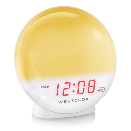 Westclox Sunrise/Sunset Stimulating Alarm Clock with Dimmable Nightlight– Model# 71051